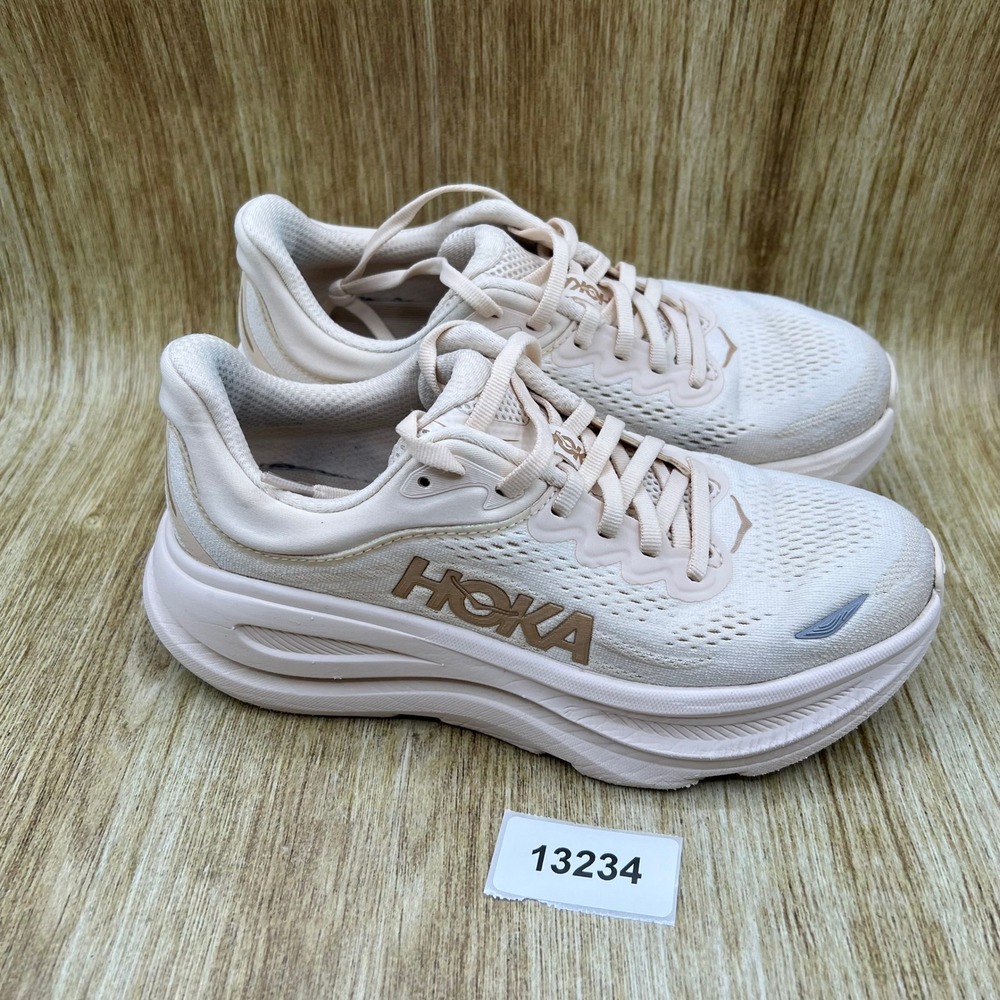 Hoka One One Bondi 9 Running Shoes Women's Size 6 B Vanilla Birch 1162012 VCH - Picture 10 of 10